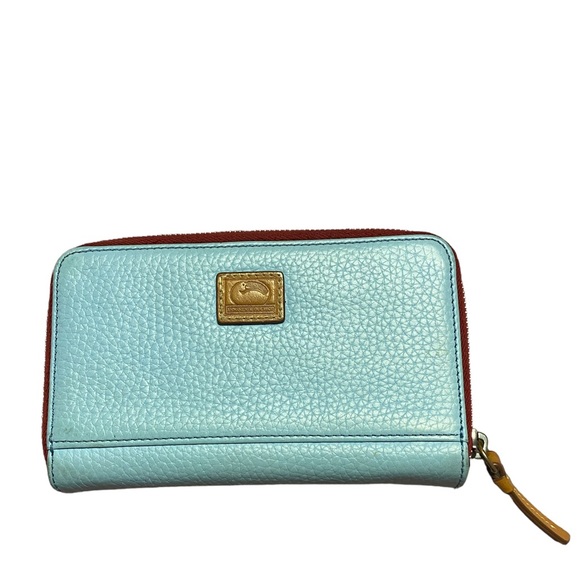 Dooney & Bourke Handbags - Dooney & Bourke Pebble Grain Large Zip Around Credit Card Case Wallet
